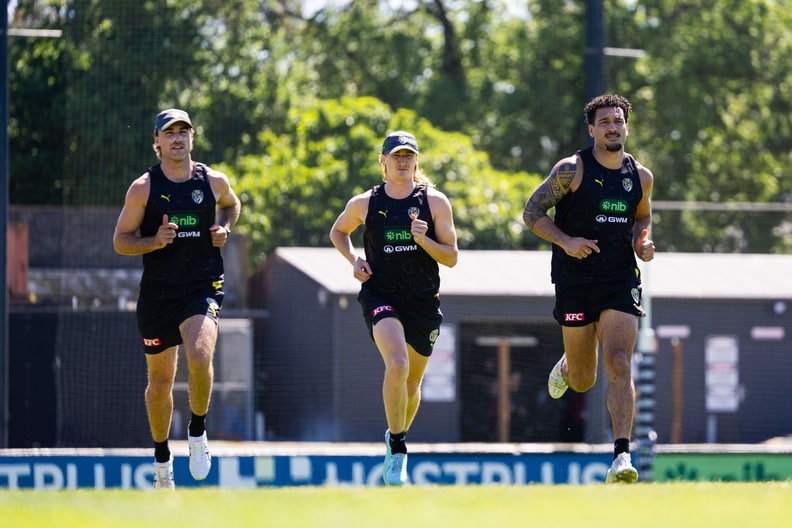 Hugo Ralphsmith, Jack Ross, Mykelti Lefau - AFL Training November 24