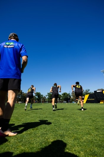 Jayden Short, Kane McAuliffe, Mykelti Lefau - AFL Training November 24