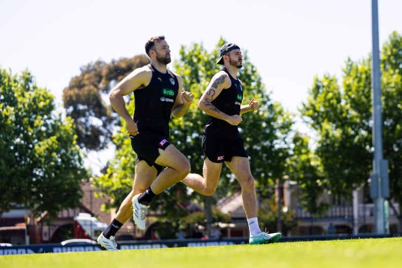 Noah Balta, Oliver Hayes-Brown - AFL Training November 24
