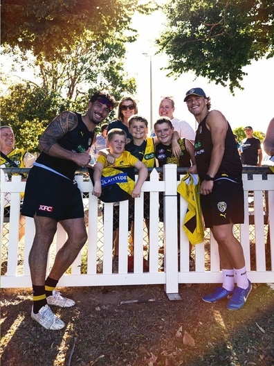 Mykelti Lefau, Zane Peucker - AFL Training November 26