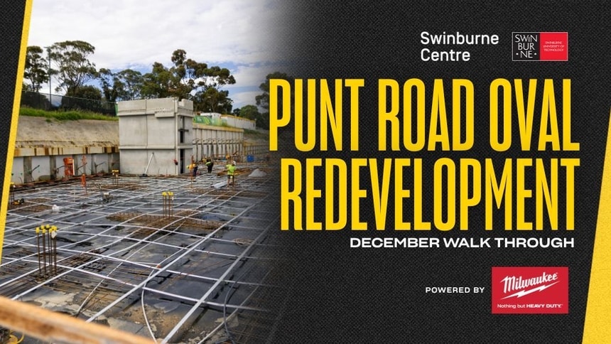 Punt Road Oval Redevelopment: December walk-through