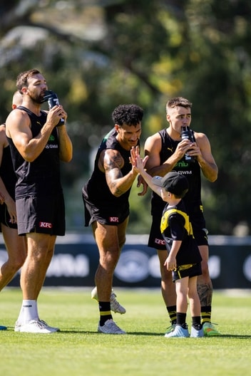 Mykelti Lefau, Noah Balta, Seth Campbell - AFL Training December 17