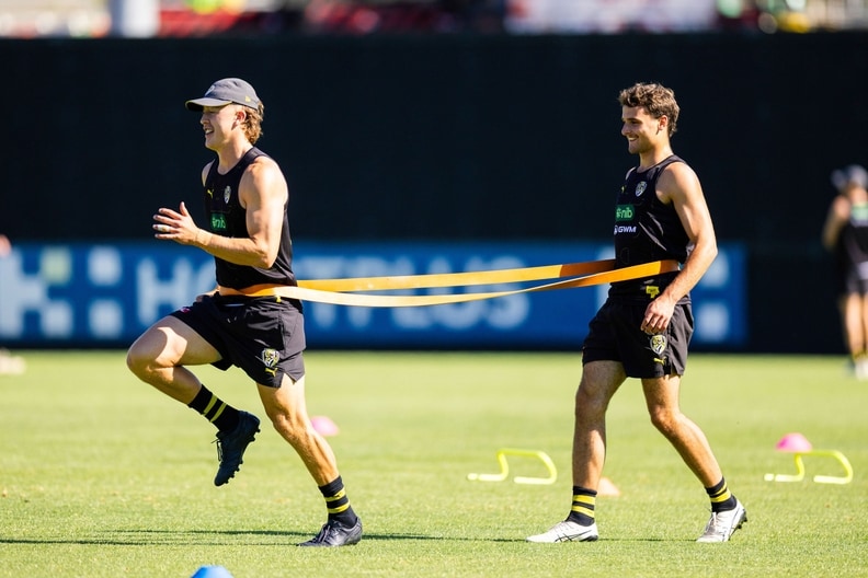 Kane McAuliffe, Taj Hotton - AFL Training December 17