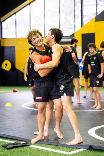 Sam Grlj, Zane Peucker - AFL Tackling Practice, January 19-3