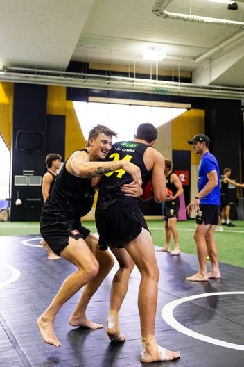 Campbell Gray, Harry Armstrong - AFL Tackling Practice, January 19