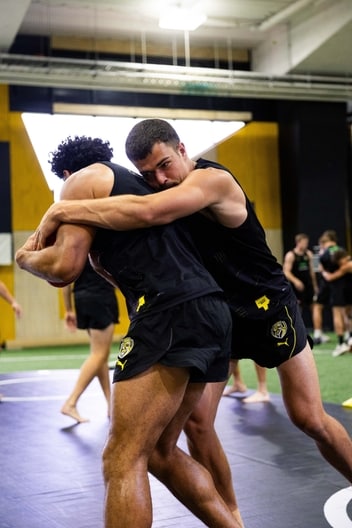 Harry Armstrong, Mykelti Lefau - AFL Tackling Practice, January 19