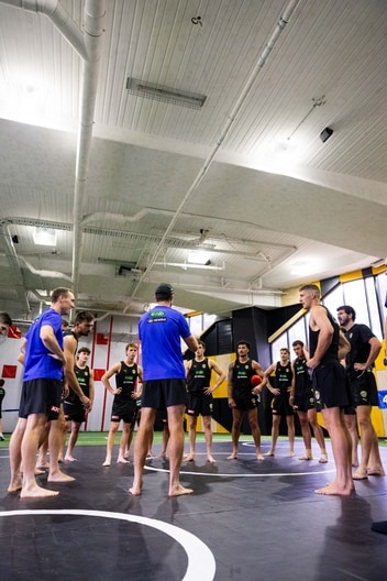 Group, Matt Duffie - AFL Tackling Practice, January 19