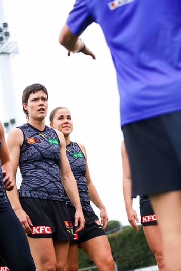 Ellie McKenzie, Libby Graham - AFLW Training, May 25, 2026