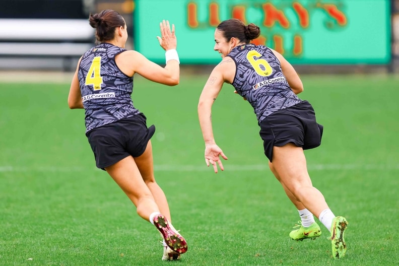 Monique Conti, Sierra Grieves - AFLW Training, May 25, 2026