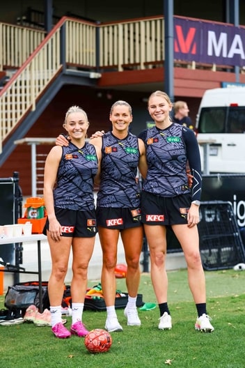 Katie Brennan, Montana McKinnon, Sarah Hosking - AFLW Training, May 25, 2026