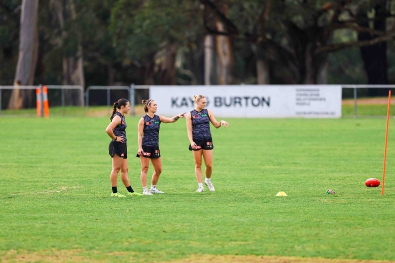 Kate Dempsey, Mackenzie Ford, Sierra Grieves - AFLW Training, May 26, 2026