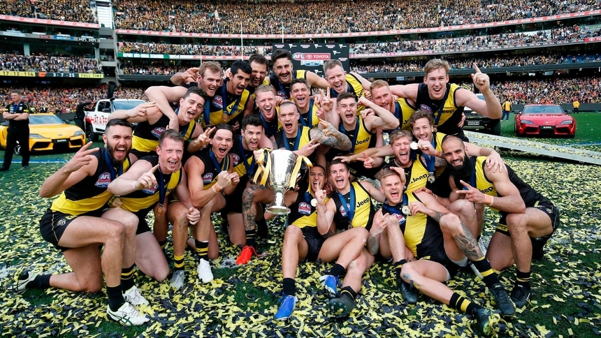 Richmond celebrates the 2019 Grand Final victory